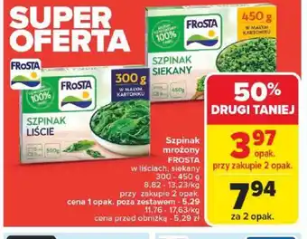 Carrefour Szpinak mrożony Frosta oferta