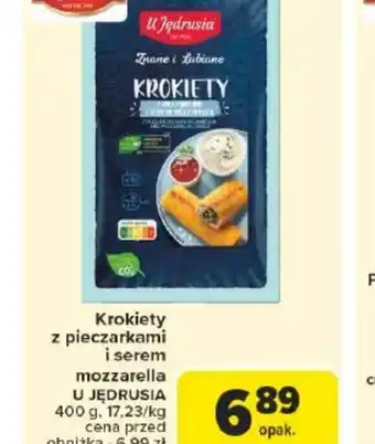 Carrefour Krokiety z pieczarkami i serem mozzarella U Jędrusia oferta