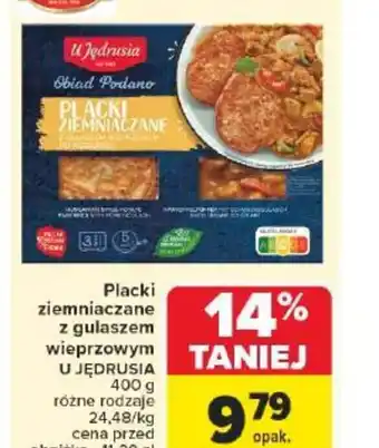 Carrefour Placki ziemniaczane z gulaszem wieprzowym U Jędrusia oferta