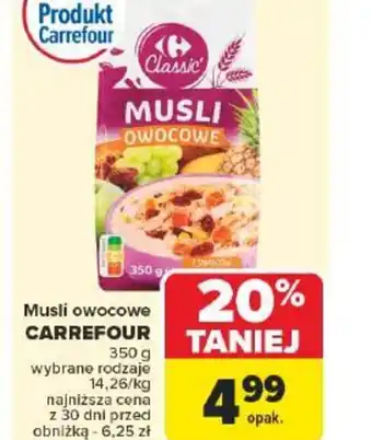 Carrefour Musli owocowe Carrefour oferta