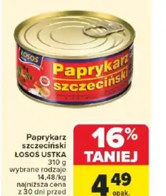 Carrefour Paprykarz szczeciński Losos Ustrka oferta