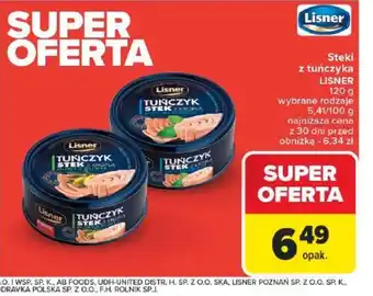 Carrefour Steki z tuńczyka Lisner oferta