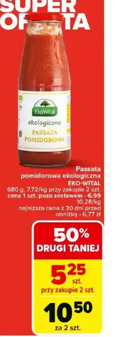 Carrefour Passata pomidorowa ekologiczna Eko-Wital oferta