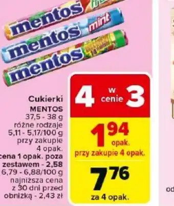 Carrefour Cukierki Mentos oferta