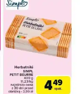 Carrefour Herbatniki Simpl Petit Beurre oferta