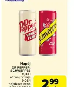 Carrefour Napój Dr Pepper, Schweppes oferta