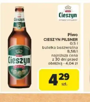 Carrefour Piwo Cieszyn Pilsner oferta