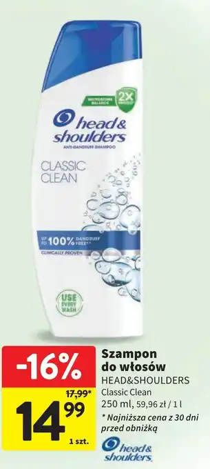 Intermarche Szampon do włosów classic clean Head&Shoulders oferta