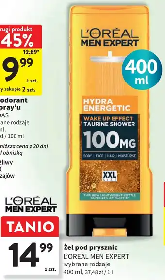 Intermarche Żel pod prycznic L'oreal Men Expert Hydra Energetic oferta