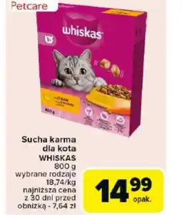 Carrefour Sucha karma dla kota Whiskas oferta