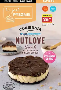 Biedronka Sernik nutlove Allnutrition oferta