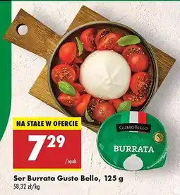 Biedronka Ser burrata Gustobello oferta