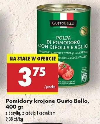 Biedronka Pomidory krojone z cebulą i czosnkiem Gustobello oferta