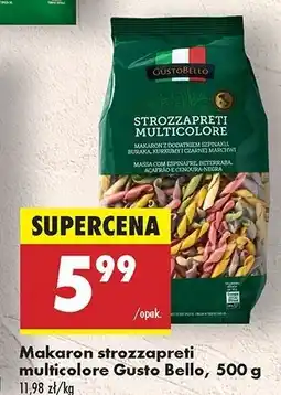 Biedronka Makaron strozzapreti multicolore Gustobello oferta