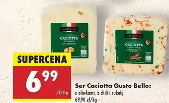 Biedronka Ser caciotta z chilli i rukolą Gustobello oferta