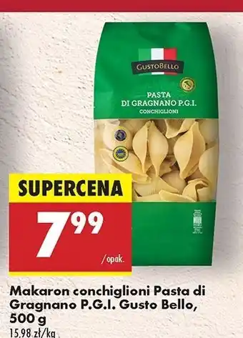 Biedronka Makaron conchiglioni Gustobello oferta