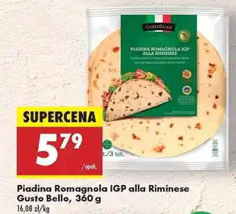 Biedronka Piadina romagnola igp alla riminese Gustobello oferta