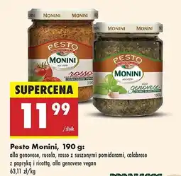 Biedronka Pesto al genovese vegan Monini oferta