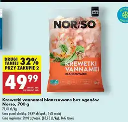 Biedronka Krewetki vannamei blanszowane Norso oferta