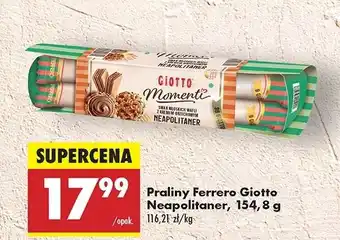 Biedronka Praliny o smaku włoskich wafli z kremem orzechowym Ferrero Giotto oferta