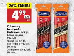 Biedronka Kabanosy drobiowe Tarczyński Kabanos Exclusive oferta