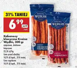 Biedronka Kabanosy drobiowo-wieprzowe Kraina Wędlin oferta