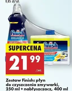 Biedronka Zestaw nabłyszczacz + płyn do zmywarki lemon Finish Do Czyszczenia Zmywarek oferta