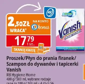 E.Leclerc Płyn do płukania firanek Vanish Oxi Action oferta