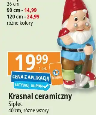 E.Leclerc Krasnal ceramiczny 40 cm Siplec oferta