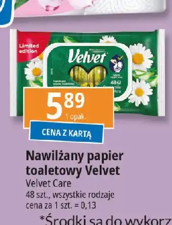 E.Leclerc Papier toaletowy nawilżany rumianek & aloe vera Velvet oferta