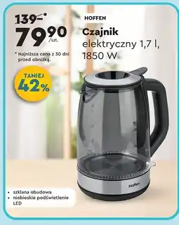 Biedronka Czajnik elektryczny 1.7 l Hoffen oferta