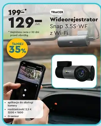 Biedronka Wideorejestrator snap 3.5s-wf Tracer oferta