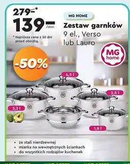 Biedronka Komplet garnków lauro Mg Home oferta