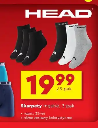 Biedronka Skarpety męskie 43-46 Head oferta