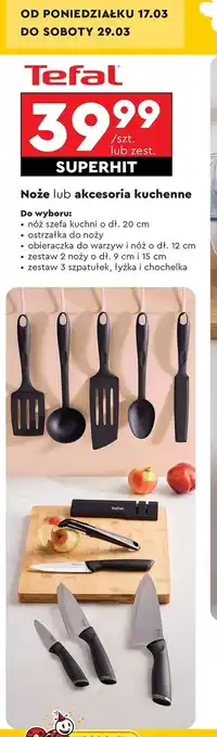 Biedronka Łyżka + chochla szpatułka do naleśników długa Tefal Enjoy oferta