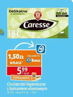 E.Leclerc Chusteczki higieniczne aloes Wiodąca Marka Caresse oferta