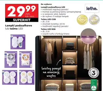 Biedronka Taśma led cob 3 m Lethe oferta