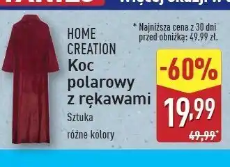 ALDI Koc polarowy z rękawami 150 x 220 cm Home Creation oferta