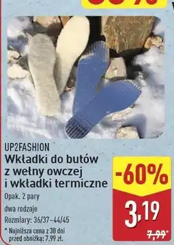 ALDI Wkładki do butów rozm. 37-45 Up2Fashion oferta