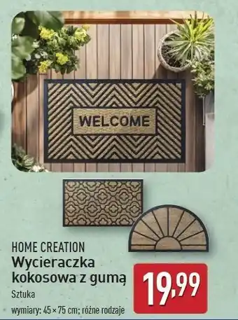 ALDI Wycieraczka kokosowa z gumą 45 x 75 cm Home Creation oferta