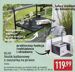 ALDI Stolik balkonowy z suszarką na pranie Belavi oferta