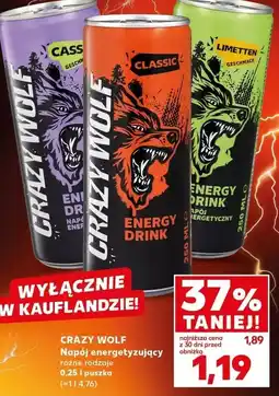 Kaufland Napój energetyczny cassis taste Crazywolf oferta