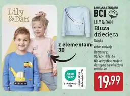 ALDI Bluza dziecięca 86/92-110/116 Lily & Dan oferta