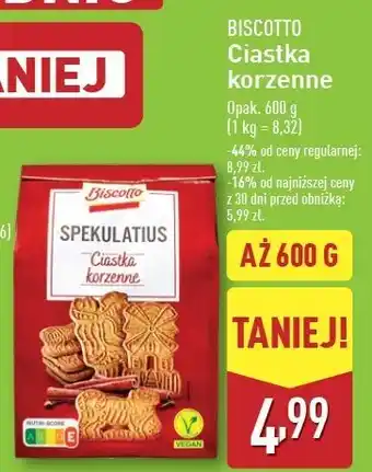 ALDI Ciastka korzenne Biscotto oferta