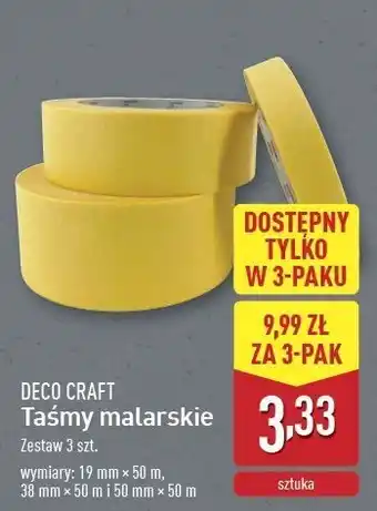 ALDI Taśma malarska 19 mm x 50 m + 38 Deco Craft oferta