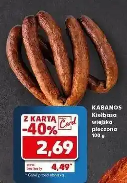 Kaufland Kiełbasa wiejska pieczona Kabanos oferta