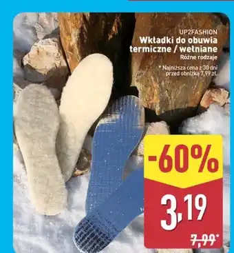 ALDI Wkładki do butów z wełny jagnięcej 36/37-44/45 Up2Fashion oferta