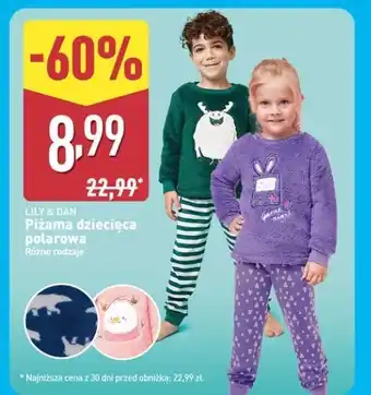 ALDI Piżama dziecięca polarowa 86/92-122/128 Lily & Dan oferta