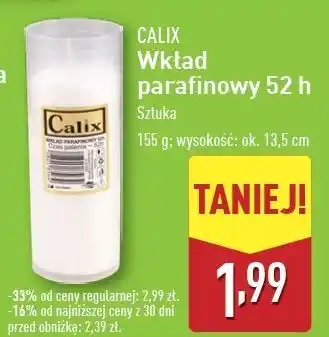 ALDI Wkład parafinowy do znicza 52 h Calix oferta