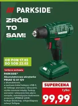 Kaufland Wiertarko-wkrętarka akumulatorowa 12v pbsa 12 a1 Parkside oferta